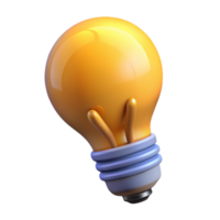 impressive abstract A single, stylized light bulb with glowing filament, genuine png