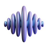 elegant abstract A single, abstract representation of sound waves, authentic png