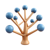 serene classic A single, stylized tree with branches made of interconnected lines, original png