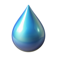 impressive modern A single, stylized raindrop with a refractive surface, 4K png