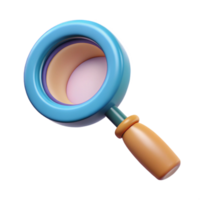 wonderful abstract A single, stylized magnifying glass with distorted lens, original png