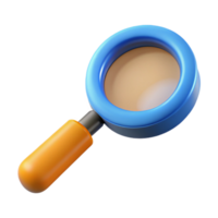 serene abstract A single, stylized magnifying glass with distorted lens, 4K png