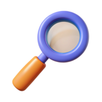 wonderful abstract A single, stylized magnifying glass with distorted lens, detailed png