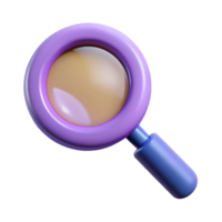 serene vintage A single, stylized magnifying glass with distorted lens, professional png
