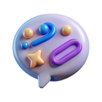 beautiful minimalist A single, stylized speech bubble with abstract symbols inside, high resolution png