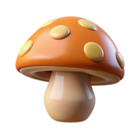 serene rustic A single, stylized mushroom with abstract cap, high quality png