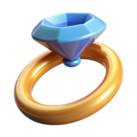 beautiful rustic A single, stylized engagement ring with abstract diamond, high resolution png
