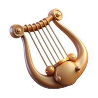 beautiful classic Lyre of Apollo, stringed instrument exclusive png