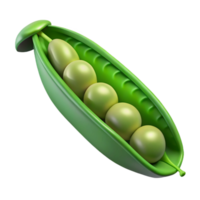wonderful creative Green pea pod open with peas visible professional png