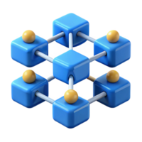 stunning abstract Blockchain technology, network nodes professional png