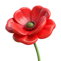 wonderful contemporary Single red poppy flower high resolution png
