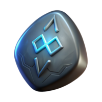 stunning traditional A single, glowing rune stone, inscribed with ancient symbols detailed png