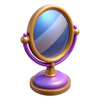 wonderful creative A single, magic mirror, reflecting a distorted image high resolution png