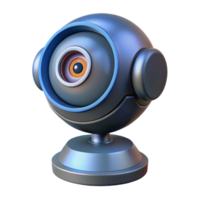 impressive traditional High-tech security camera with rotating lens and infrared sensors original png