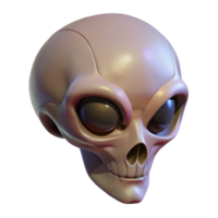 magnificent minimalist Alien skull with elongated cranium and bony protrusions original png