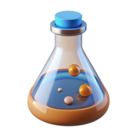 extraordinary minimalist Advanced laboratory beaker with bubbling liquid and digital readout original png
