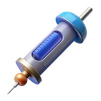 magnificent artistic Advanced medical syringe with retractable needle and digital dosage display high resolution png