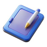 beautiful traditional Tablet computer with stylus high quality png