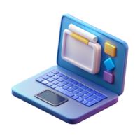 vibrante abstrato computador portátil computador com codificação Programas em tela Alto resolução png