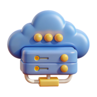 elegant contemporary Cloud computing server icon with data streams genuine png