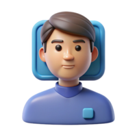 serene contemporary Facial recognition software interface high resolution png