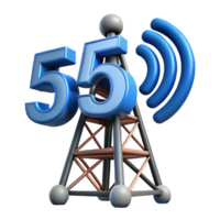vibrant classic 5G network tower transmitting data original png