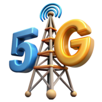 dramatic traditional 5G network tower transmitting data authentic png