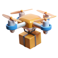 impressive creative Delivery drone carrying a package 4K png