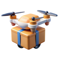 impressive abstract Delivery drone carrying a package premium png