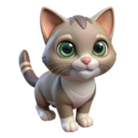 impressive abstract Playful kitten, curious expression, authentic png