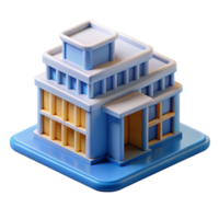 impressive artistic Construction technology 3D printed building model high resolution png