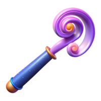 extraordinary abstract Magic wand, sparkling tip, swirling patterns exclusive png