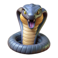 elegant vintage A cobra with hood expanded high resolution png