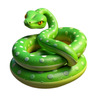 dramatic modern A slithering green tree python authentic png