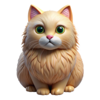 vibrant contemporary A Persian cat with a flat face original png