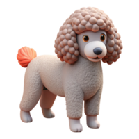 elegant contemporary A Poodle with curly fur authentic png