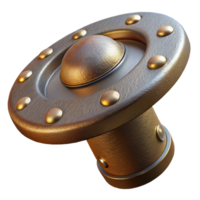 extraordinary rustic Steampunk rivet with a large, flat head and a textured finish 4K png