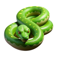 elegant modern A slithering green tree python original png