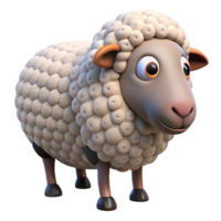 vibrant rustic A sheep with thick wool authentic png