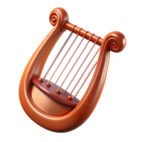 elegant minimalist A lyre, ancient stringed instrument original png