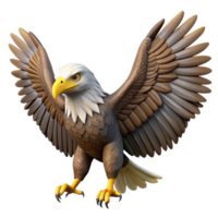 magnificent rustic A majestic bald eagle with spread wings exclusive png