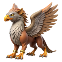 wonderful contemporary A majestic griffin, wings outstretched, detailed feathers, sharp talons high resolution png