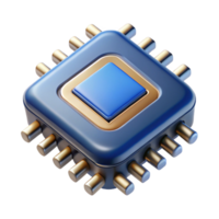 impressive artistic Microchip with circuitry detailed png