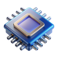 magnificent classic Quantum computer processor chip professional png