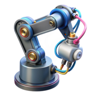 extraordinary minimalist Cyberpunk robotic arm with intricate wiring high resolution png