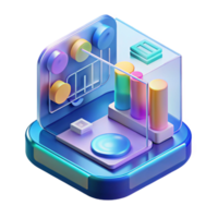 beautiful modern Holographic data interface with complex diagrams exclusive png