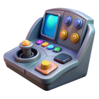 serene vintage Spaceship cockpit control panel with illuminated buttons original png