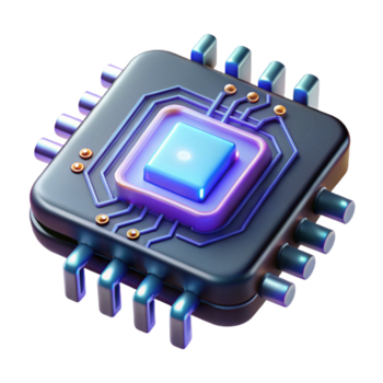 magnífico clássico cyberpunk dados lasca com brilhando circuitos genuíno png