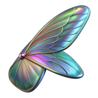 vibrant artistic Alien insect wing with iridescent patterns high resolution png