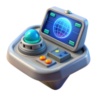 stunning artistic Spaceship navigation console with holographic map exclusive png